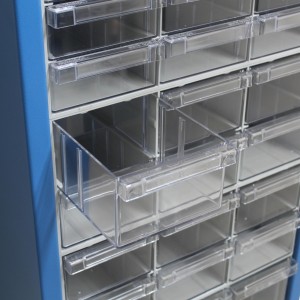 Steel Cabinet with 44 Plastic Drawers